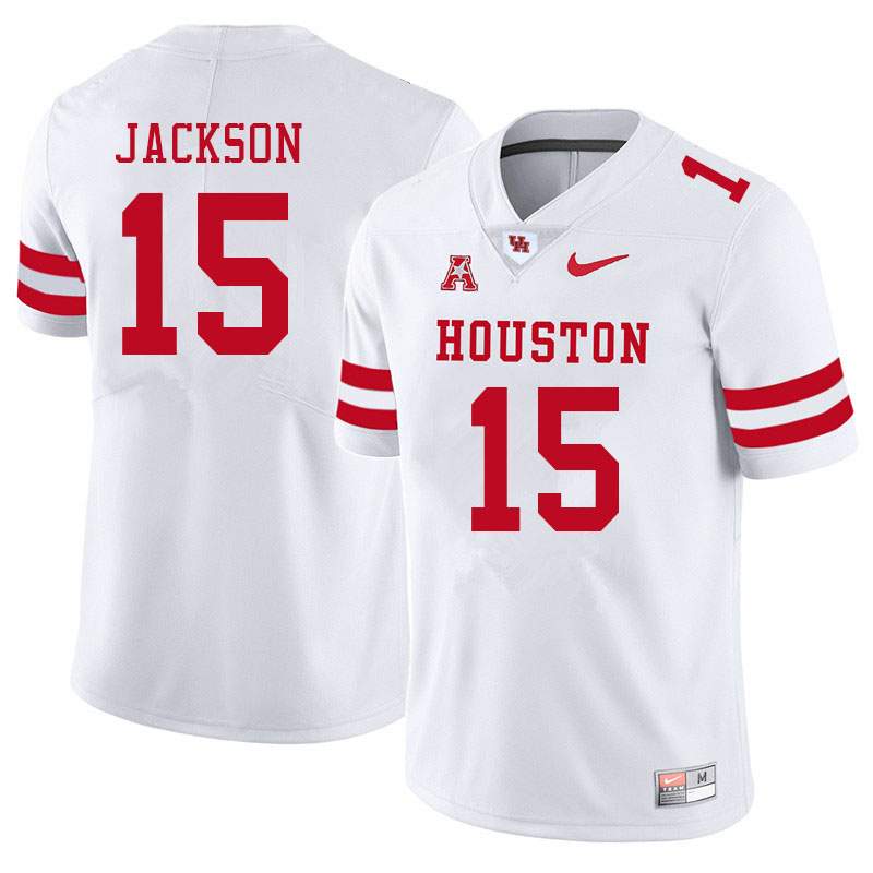 Men #15 Cody Jackson Houston Cougars College Football Jerseys Sale-White
